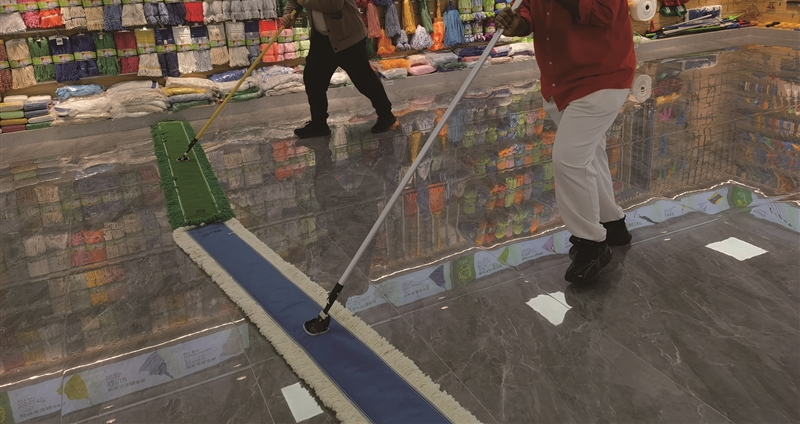NBA-sized mop for basketball courts