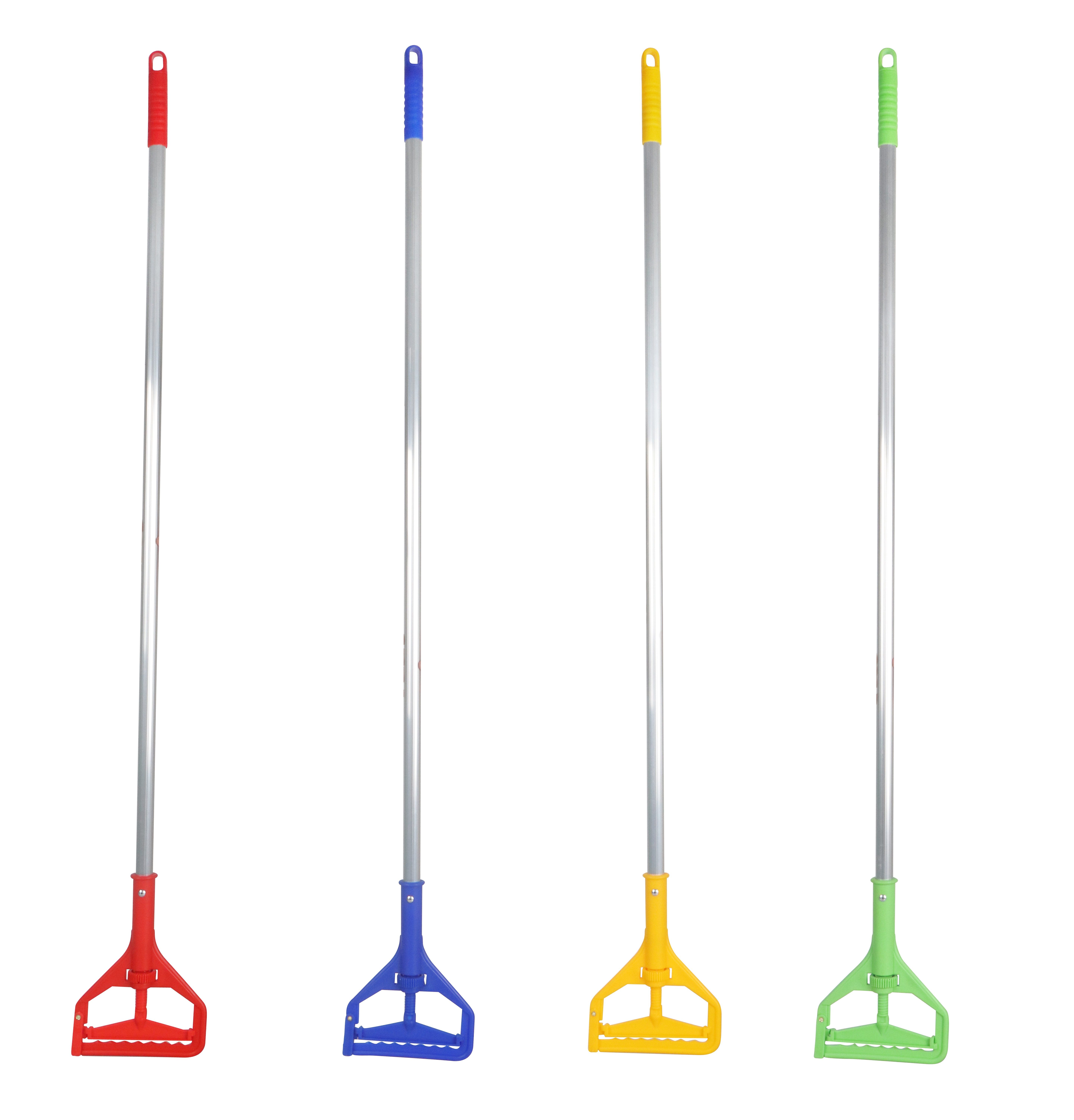 Color-Coded Aluminum Mop Stick for Clip-Style Cotton Mop Heads Color-Coded Aluminum Mop Stick for Clip-Style Cotton Mop Heads