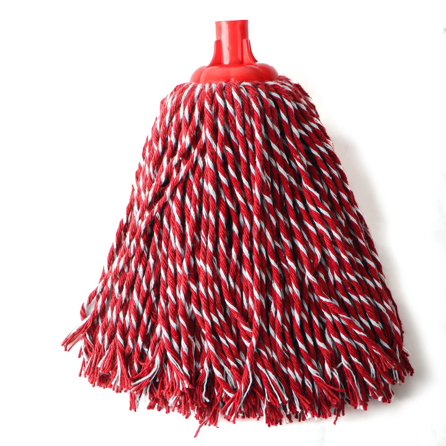 Red‑White Twisted Cotton Mop Refill for Color‑Coded Sanitation Management Red‑White Twisted Cotton Mop Refill for Color‑Coded Sanitation Management