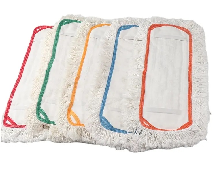 Floor Clean Cotton Flat Mop Head Sleeve Refills