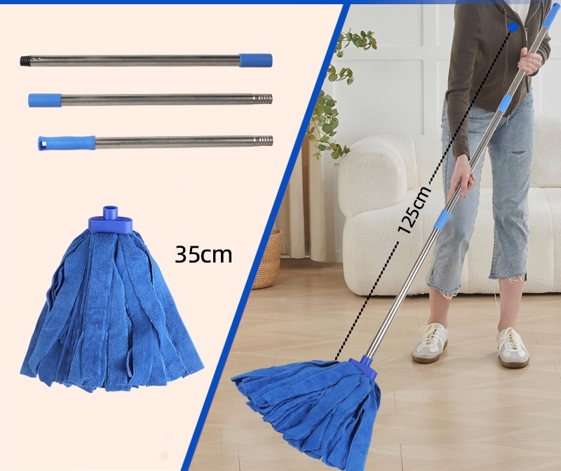 Microfiber Cloth Wet Mop with Splicing Handle