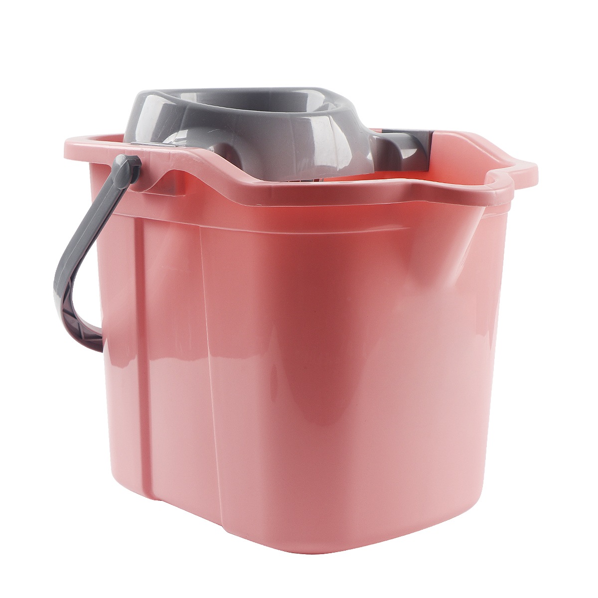 Pink Plastic Mop Bucket
