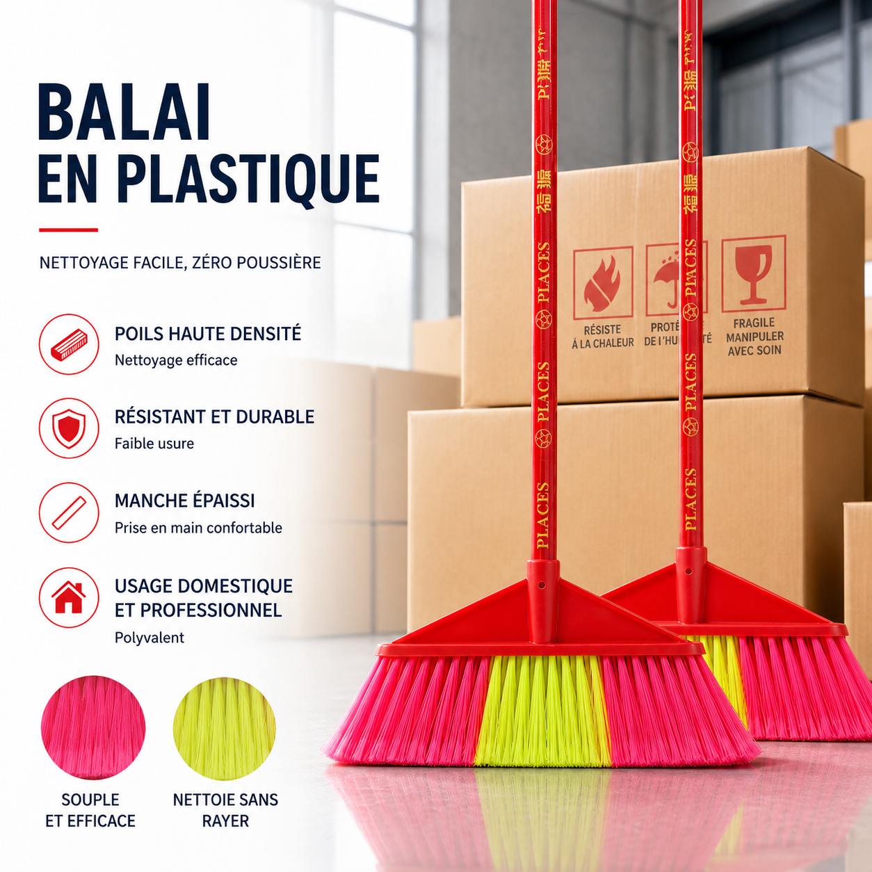 Plastic Household Broom