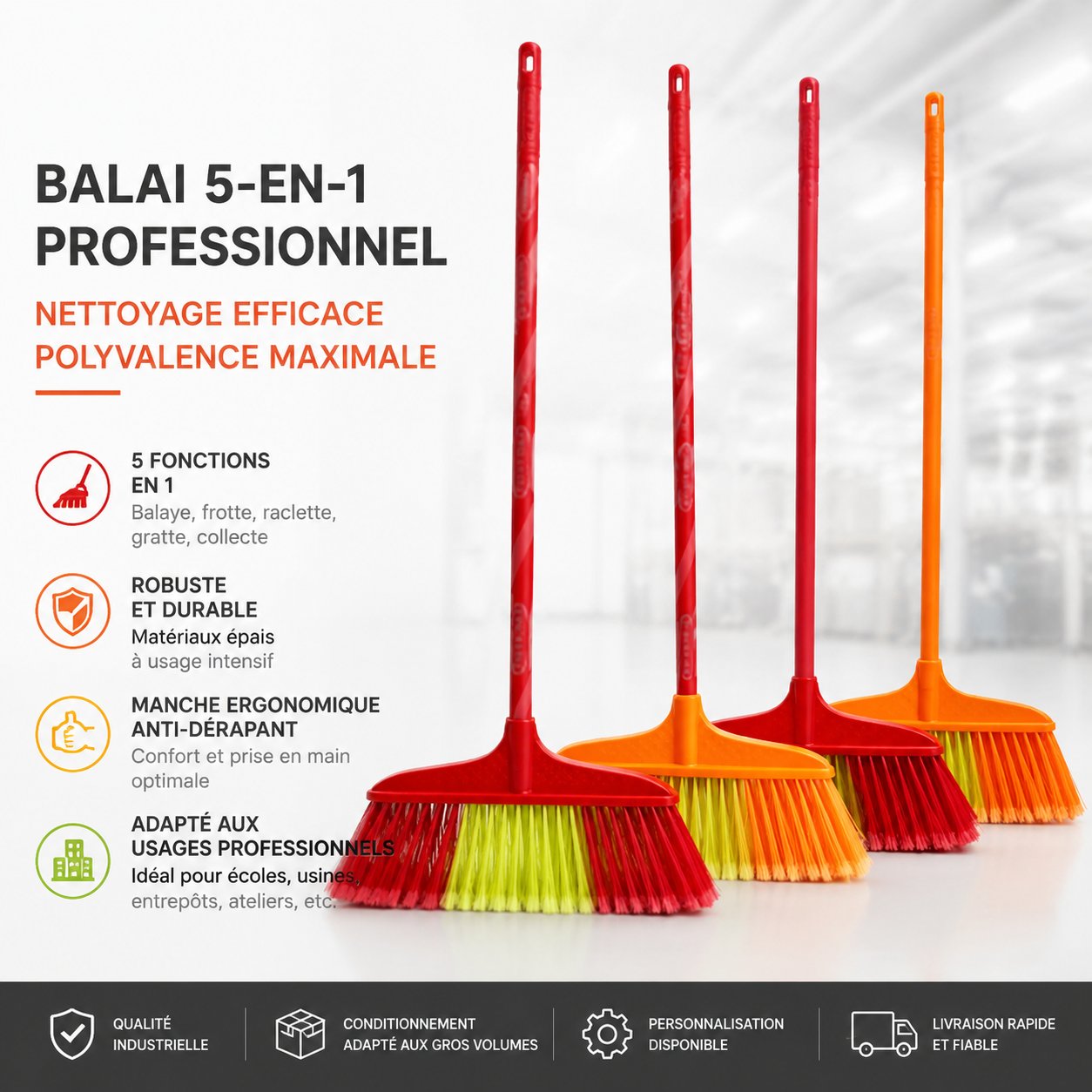 Professional Multi‑Function Broom