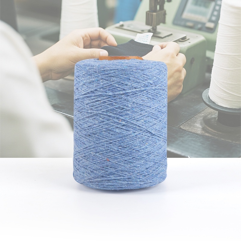 Spun Blue Recycle Blended Cotton Yarn