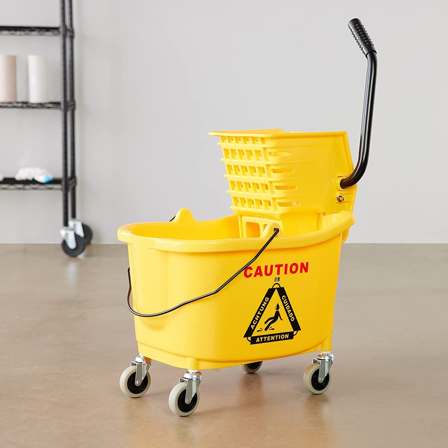 Stock Mop Water Squeezing Cart